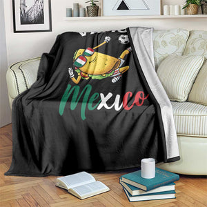 Vamos Mexico Taco Playing Soccer Throw Blanket Mexican Fan Gift TS12 Print Your Wear