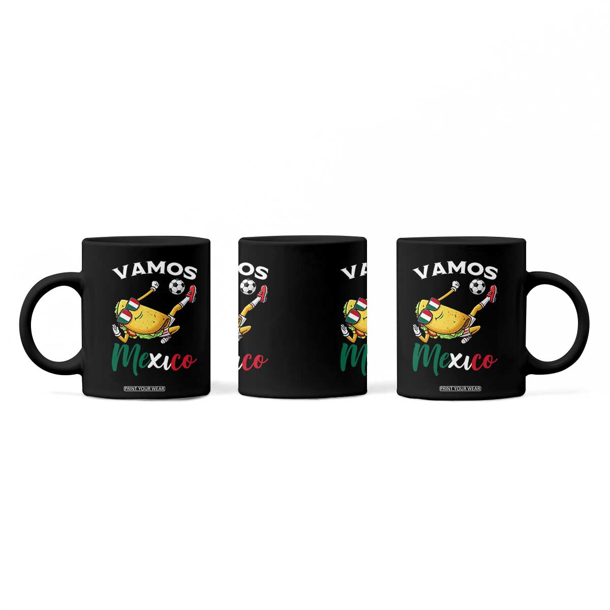 Vamos Mexico Taco Playing Soccer Coffee Mug Mexican Fan Gift TS12 Print Your Wear
