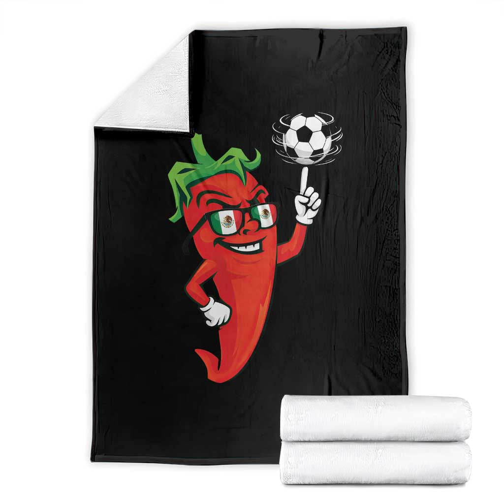 Cool Chili Pepper Soccer Player Throw Blanket Mexican Spicy Food Lover TS12 Black Print Your Wear