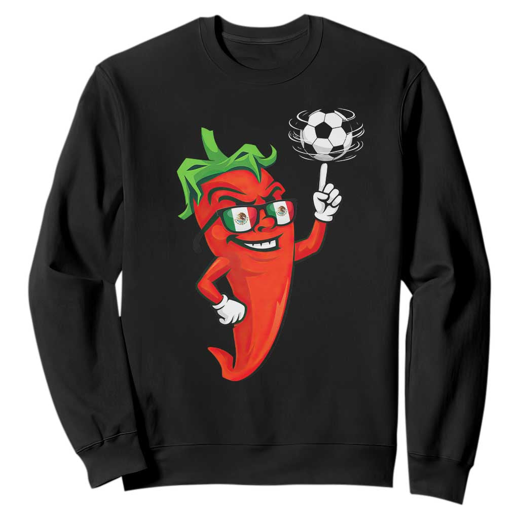 Cool Chili Pepper Soccer Player Sweatshirt Mexican Spicy Food Lover TS12 Black Print Your Wear
