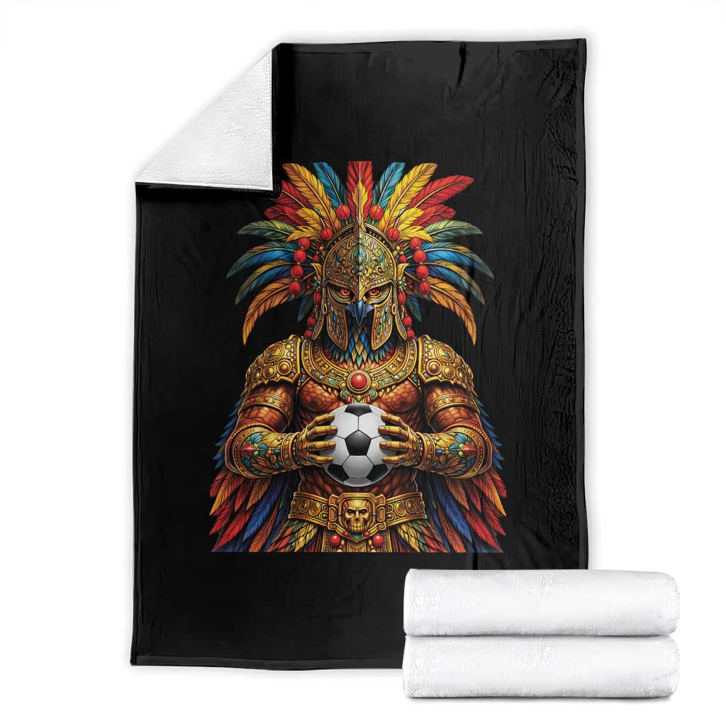 Legendary Tribal Soccer Warrior Throw Blanket Football Lover TS12 Black Print Your Wear