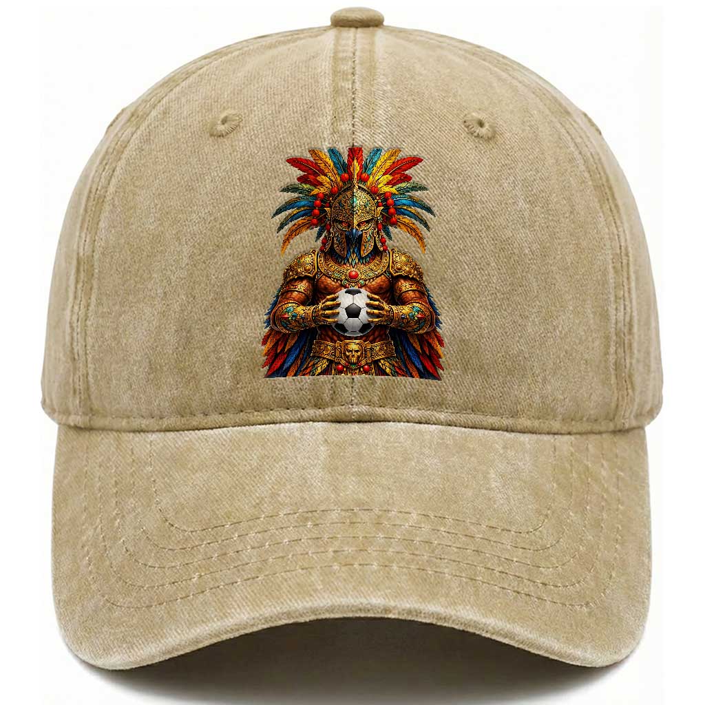 Legendary Tribal Soccer Warrior Washed Cotton Baseball Cap Football Lover TS12 Print Your Wear