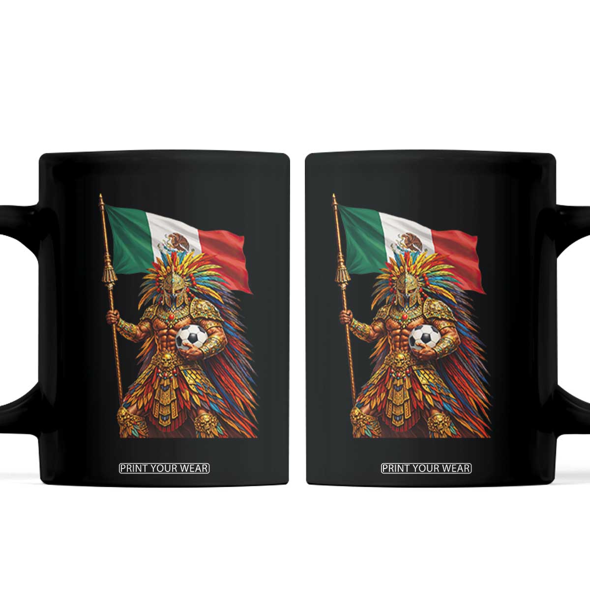 Legendary Mexican Soccer Warrior Pride Coffee Mug TS12 Black Print Your Wear