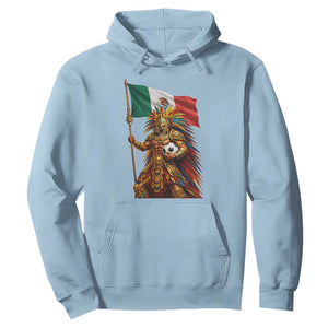 Legendary Mexican Soccer Warrior Pride Hoodie TS12 Light Blue Print Your Wear