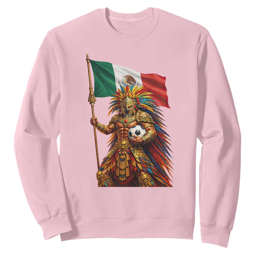 Legendary Mexican Soccer Warrior Pride Sweatshirt TS12 Light Pink Print Your Wear