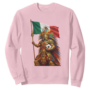 Legendary Mexican Soccer Warrior Pride Sweatshirt TS12 Light Pink Print Your Wear