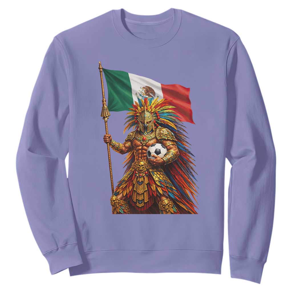 Legendary Mexican Soccer Warrior Pride Sweatshirt TS12 Violet Print Your Wear