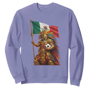 Legendary Mexican Soccer Warrior Pride Sweatshirt TS12 Violet Print Your Wear