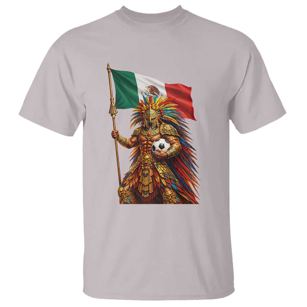 Legendary Mexican Soccer Warrior Pride T Shirt TS12 Ice Gray Print Your Wear