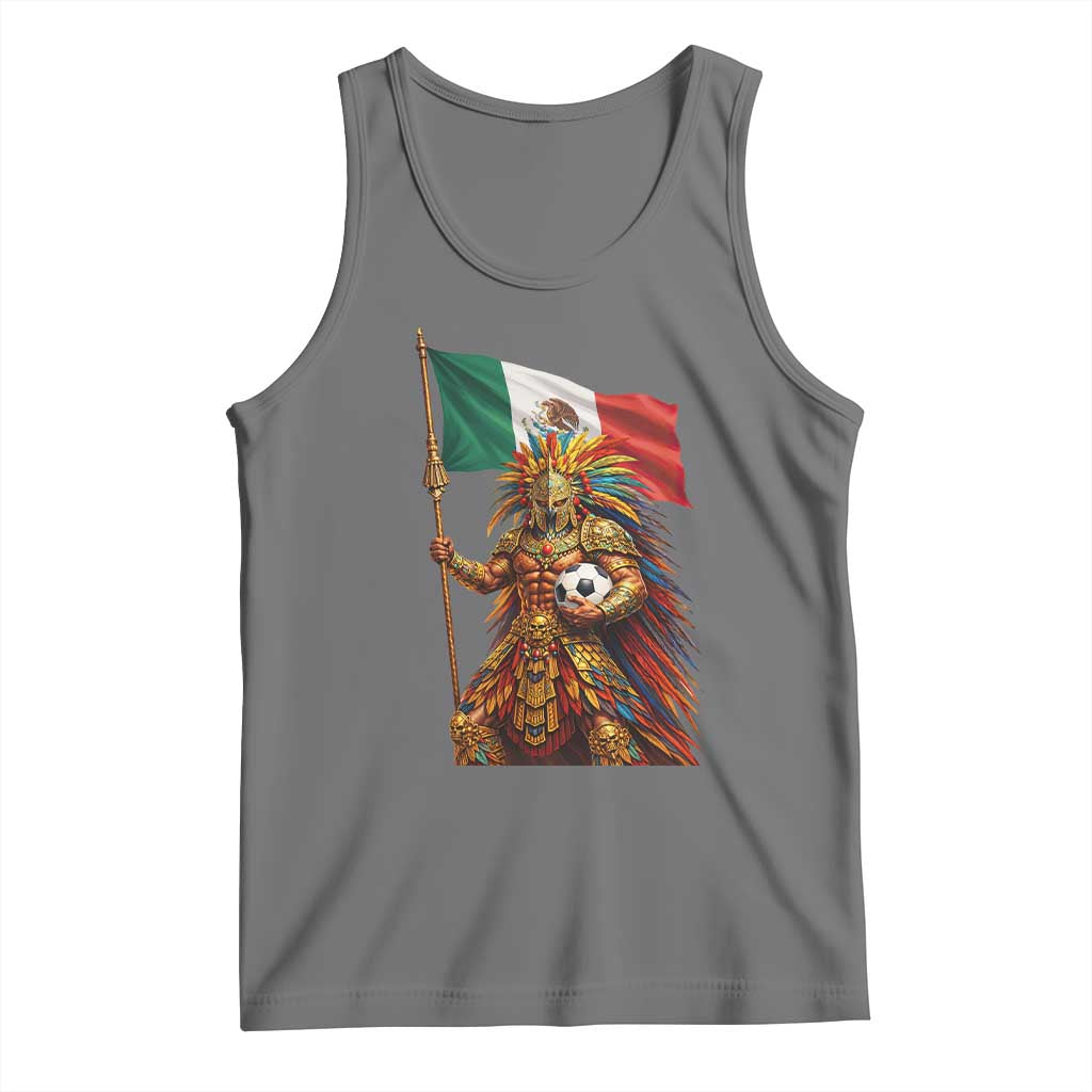 Legendary Mexican Soccer Warrior Pride Tank Top TS12 Black Heather Print Your Wear
