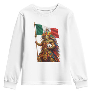 Legendary Mexican Soccer Warrior Pride Youth Sweatshirt TS12 White Print Your Wear