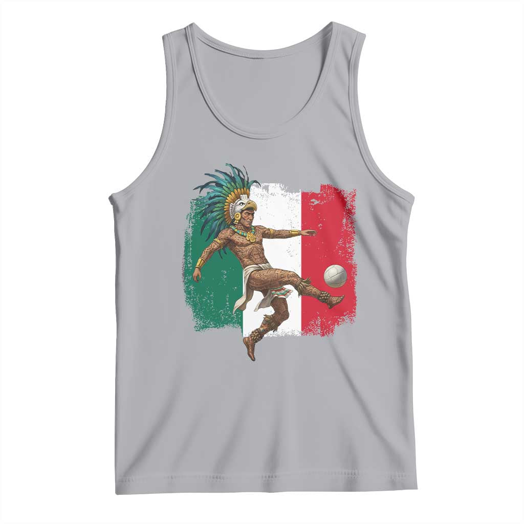 Aztec Warrior Playing Soccer Tank Top Mexican Pride Football Fan Gift TS12 Athletic Heather Print Your Wear