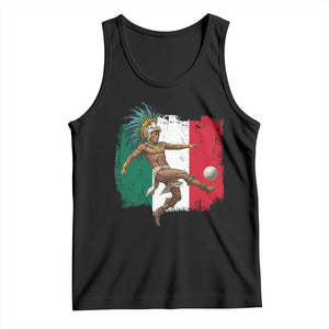Aztec Warrior Playing Soccer Tank Top Mexican Pride Football Fan Gift TS12 Black Print Your Wear