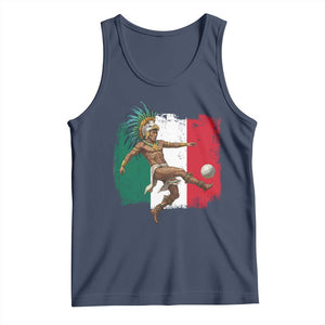 Aztec Warrior Playing Soccer Tank Top Mexican Pride Football Fan Gift TS12 Navy Print Your Wear