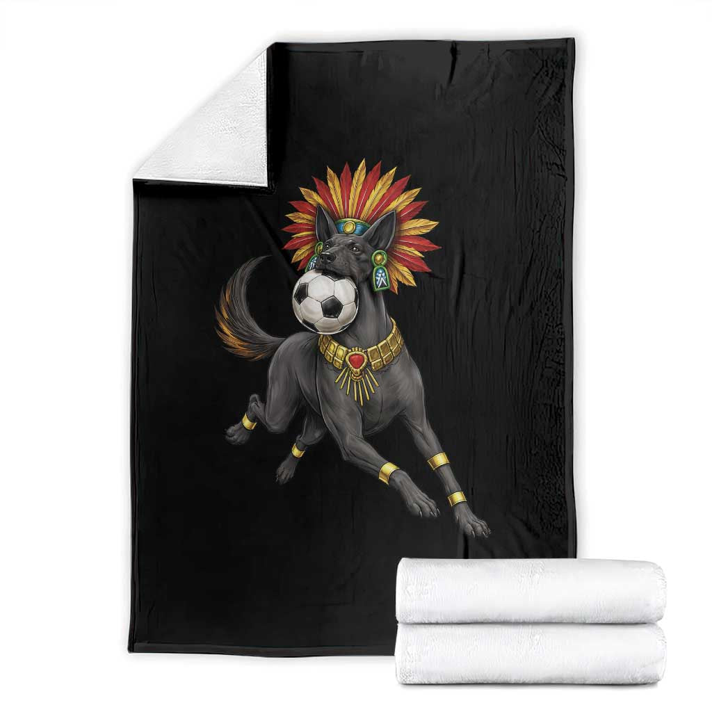 Xolo Dog Soccer Aztec Mexican Fan Gift Throw Blanket TS12 Black Print Your Wear