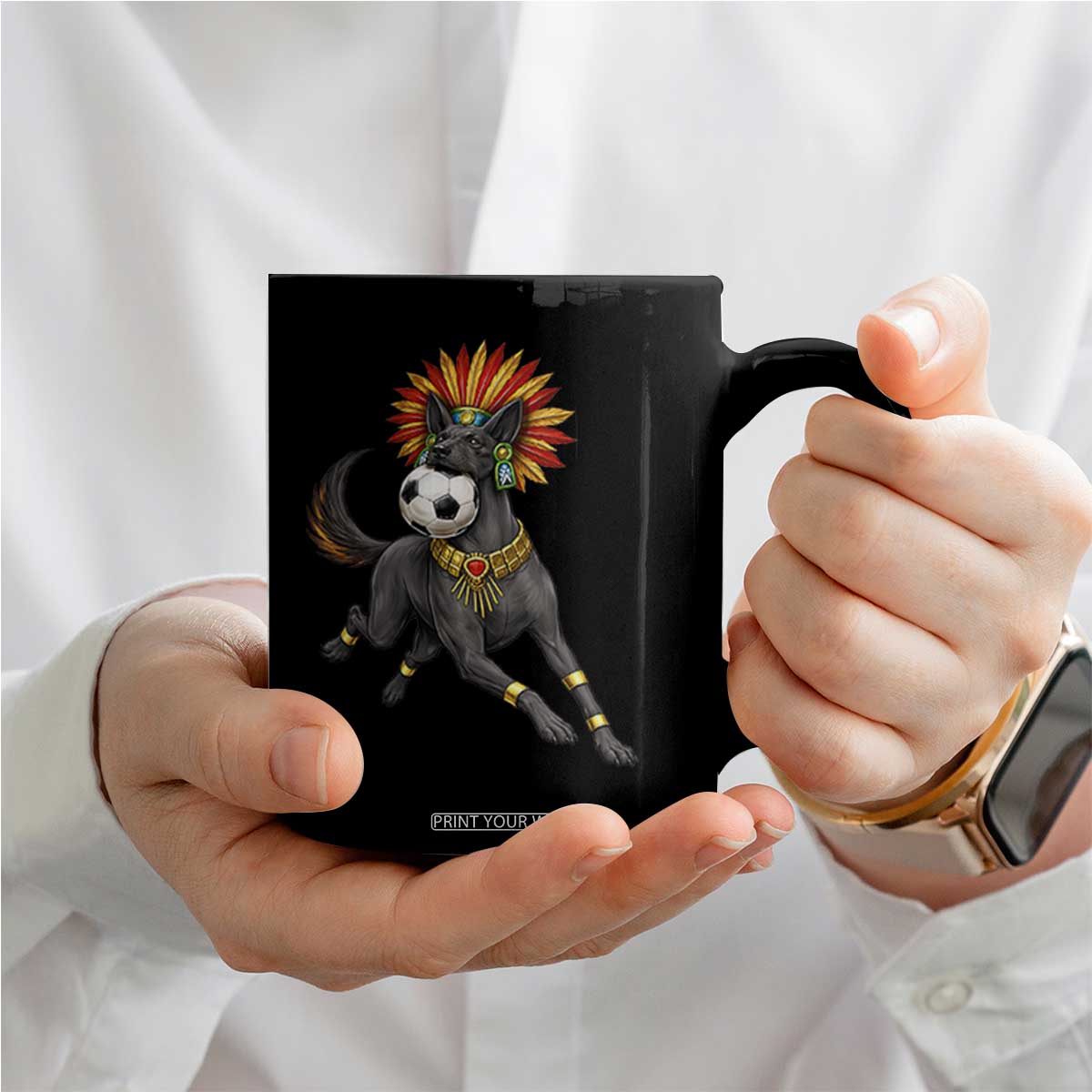 Xolo Dog Soccer Aztec Mexican Fan Gift Coffee Mug TS12 Print Your Wear