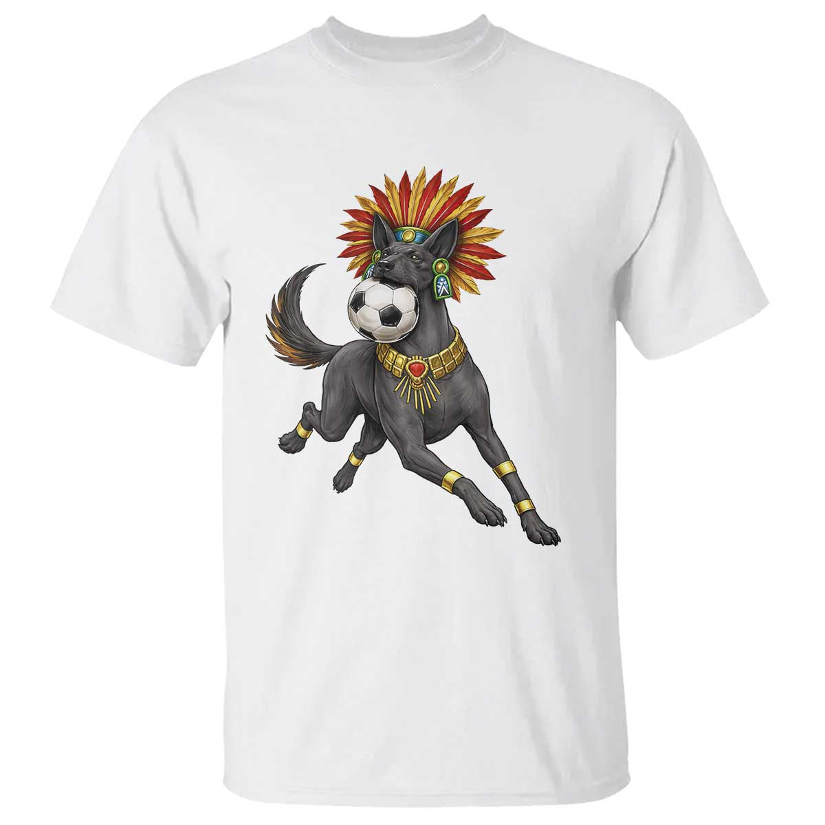 Xolo Dog Soccer Aztec Mexican Fan Gift T Shirt TS12 White Print Your Wear