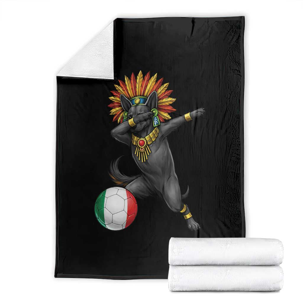 Aztec Xolo Dog Soccer Throw Blanket Mexican Heritage Fan Gift TS12 Black Print Your Wear
