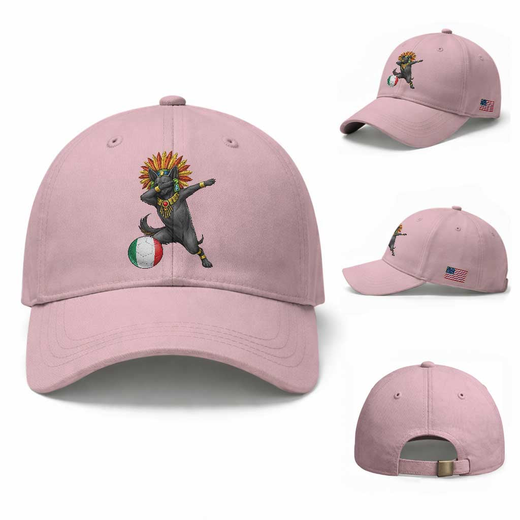 Aztec Xolo Dog Soccer Baseball Cap Mexican Heritage Fan Gift TS12 Baseball Cap Universal Fit Light Pink Print Your Wear