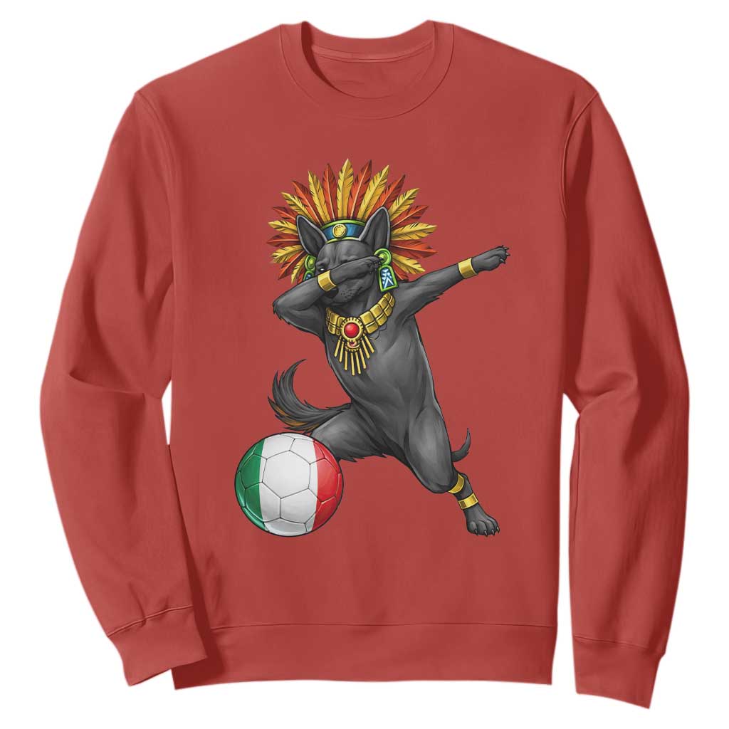 Aztec Xolo Dog Soccer Sweatshirt Mexican Heritage Fan Gift TS12 Red Print Your Wear