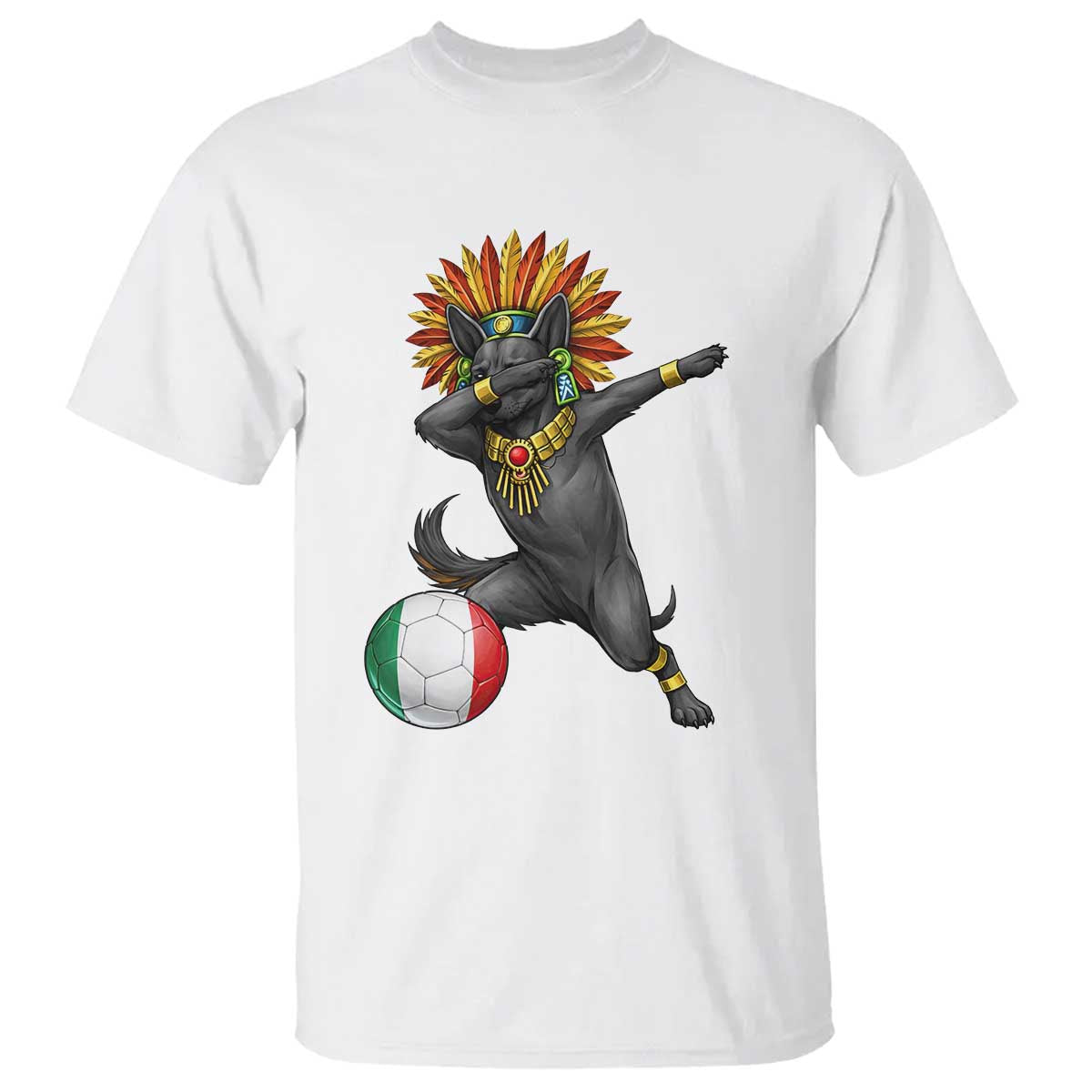 Aztec Xolo Dog Soccer T Shirt Mexican Heritage Fan Gift TS12 White Print Your Wear
