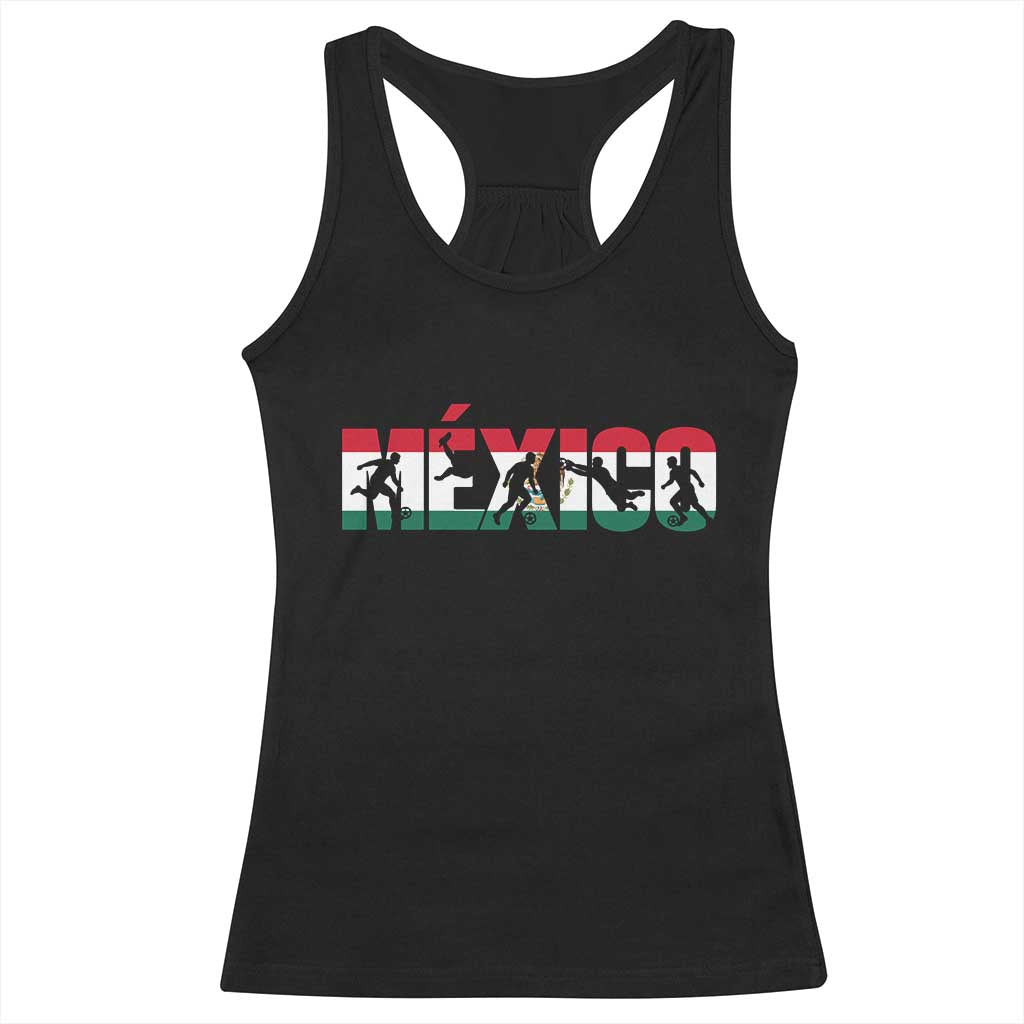 Mexico Soccer Lover Racerback Tank Top World Football Fan Gift TS12 Black Print Your Wear