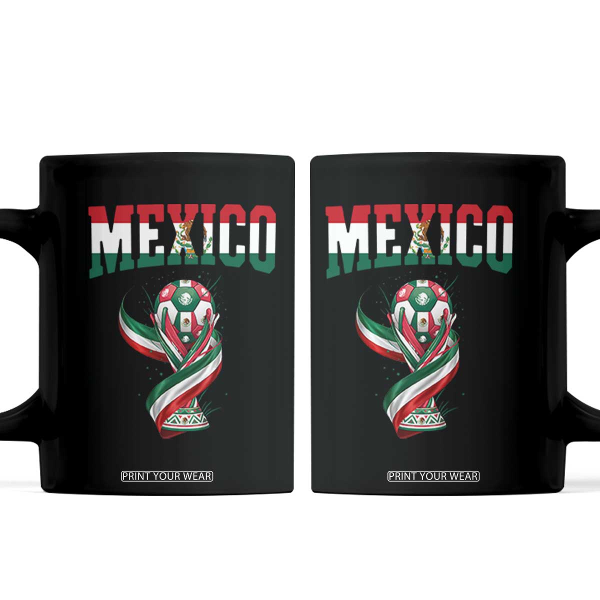 Mexico National Soccer Lover Coffee Mug Proud Mexican Fan Gift TS12 Black Print Your Wear