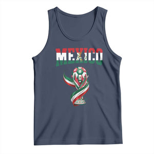 Mexico National Soccer Lover Tank Top Proud Mexican Fan Gift TS12 Navy Print Your Wear