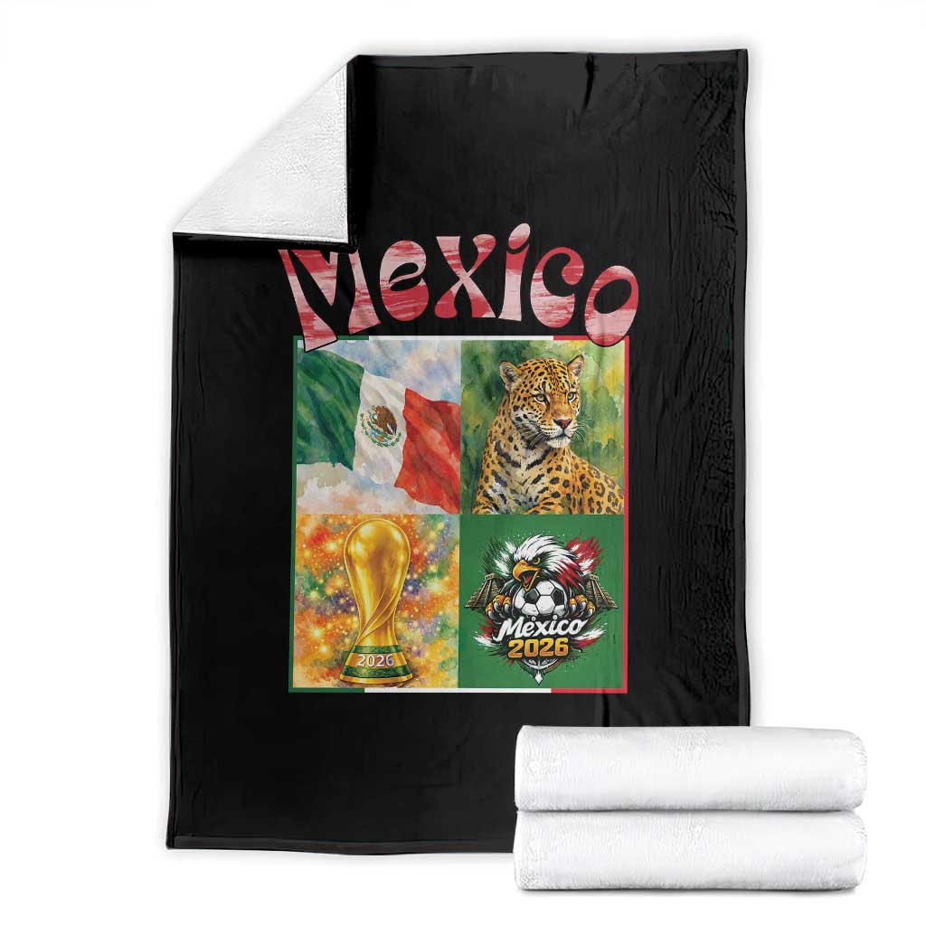 Mexico National Soccer Lover Throw Blanket Patriotic Mexican Fan Gift TS12 Black Print Your Wear