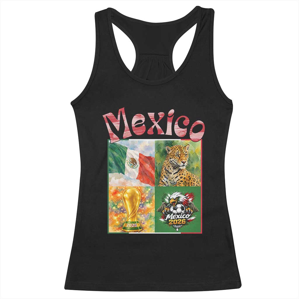 Mexico National Soccer Lover Racerback Tank Top Patriotic Mexican Fan Gift TS12 Black Print Your Wear