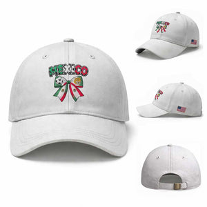 Mexico National Soccer Lover Baseball Cap Soccer Pride Fan Gift TS12 Baseball Cap Universal Fit White Print Your Wear
