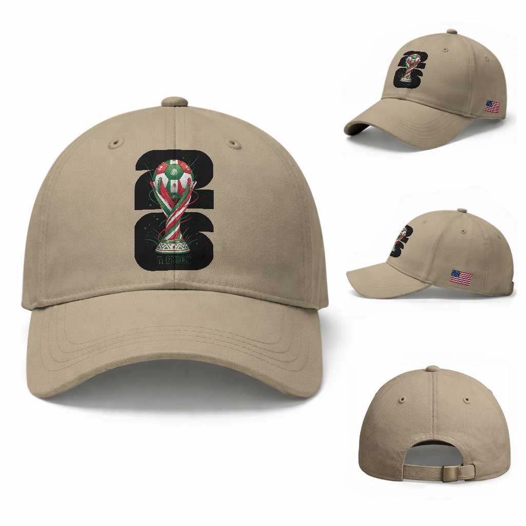 Proud Mexico National Soccer Lover Fan Gift Baseball Cap TS12 Baseball Cap Universal Fit Khaki Print Your Wear