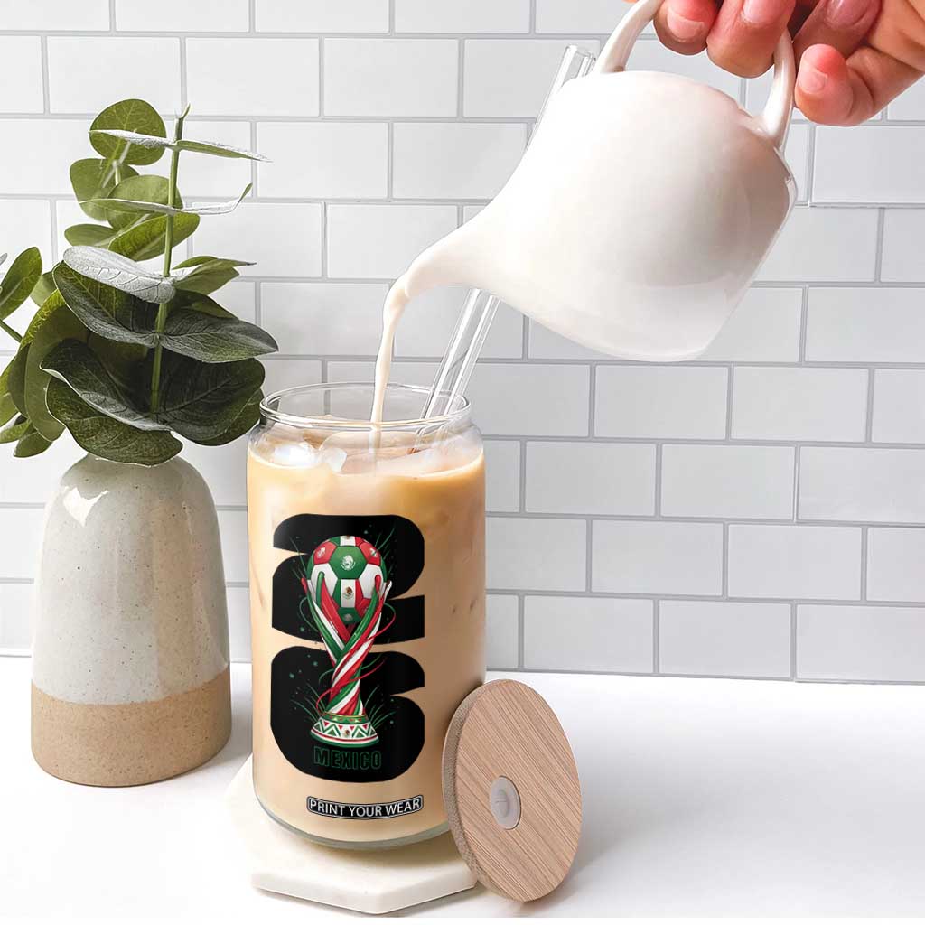 Proud Mexico National Soccer Lover Fan Gift Glass Can TS12 Print Your Wear