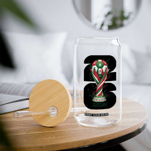Proud Mexico National Soccer Lover Fan Gift Glass Can TS12 Print Your Wear