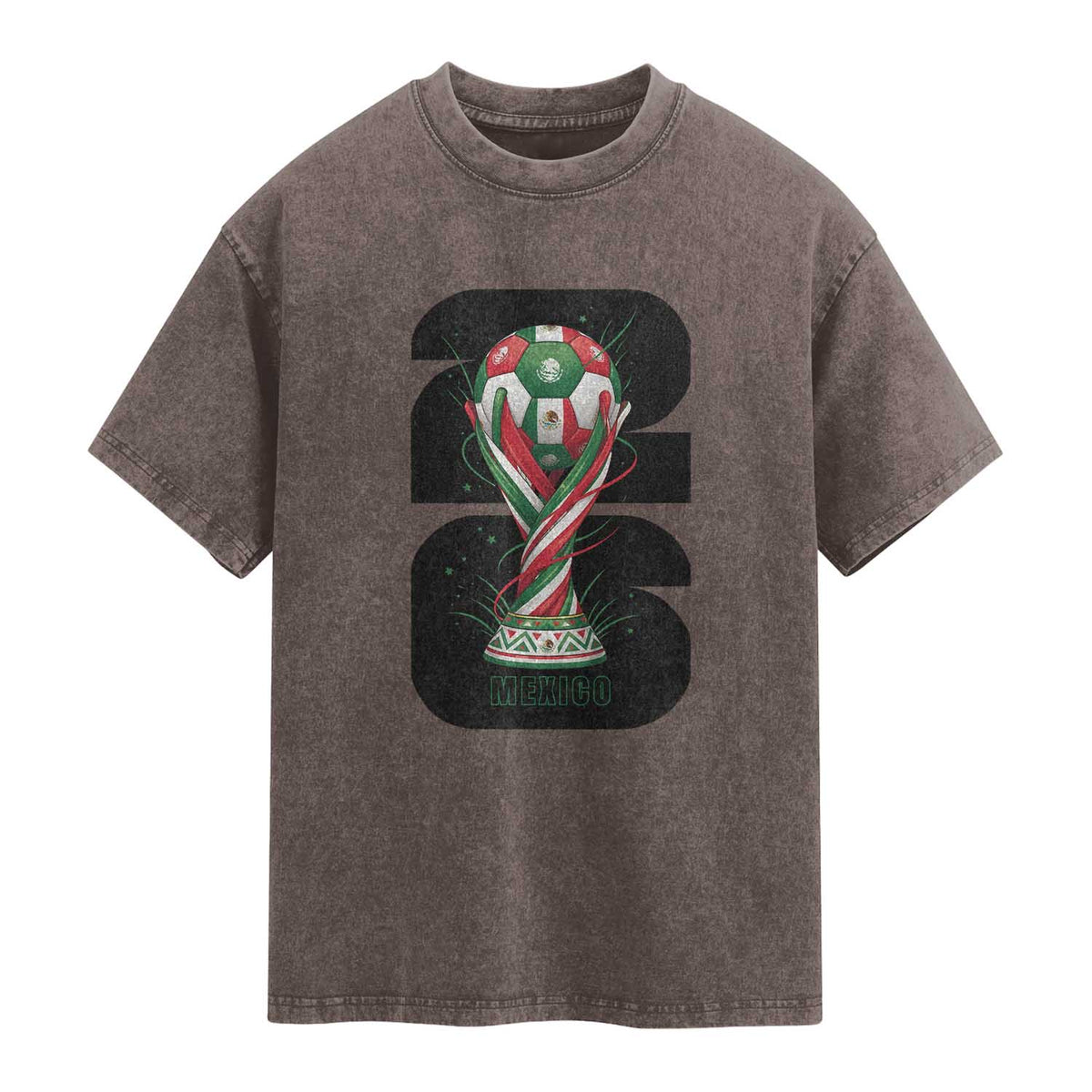 Proud Mexico National Soccer Lover Fan Gift Washed Cotton T-Shirt