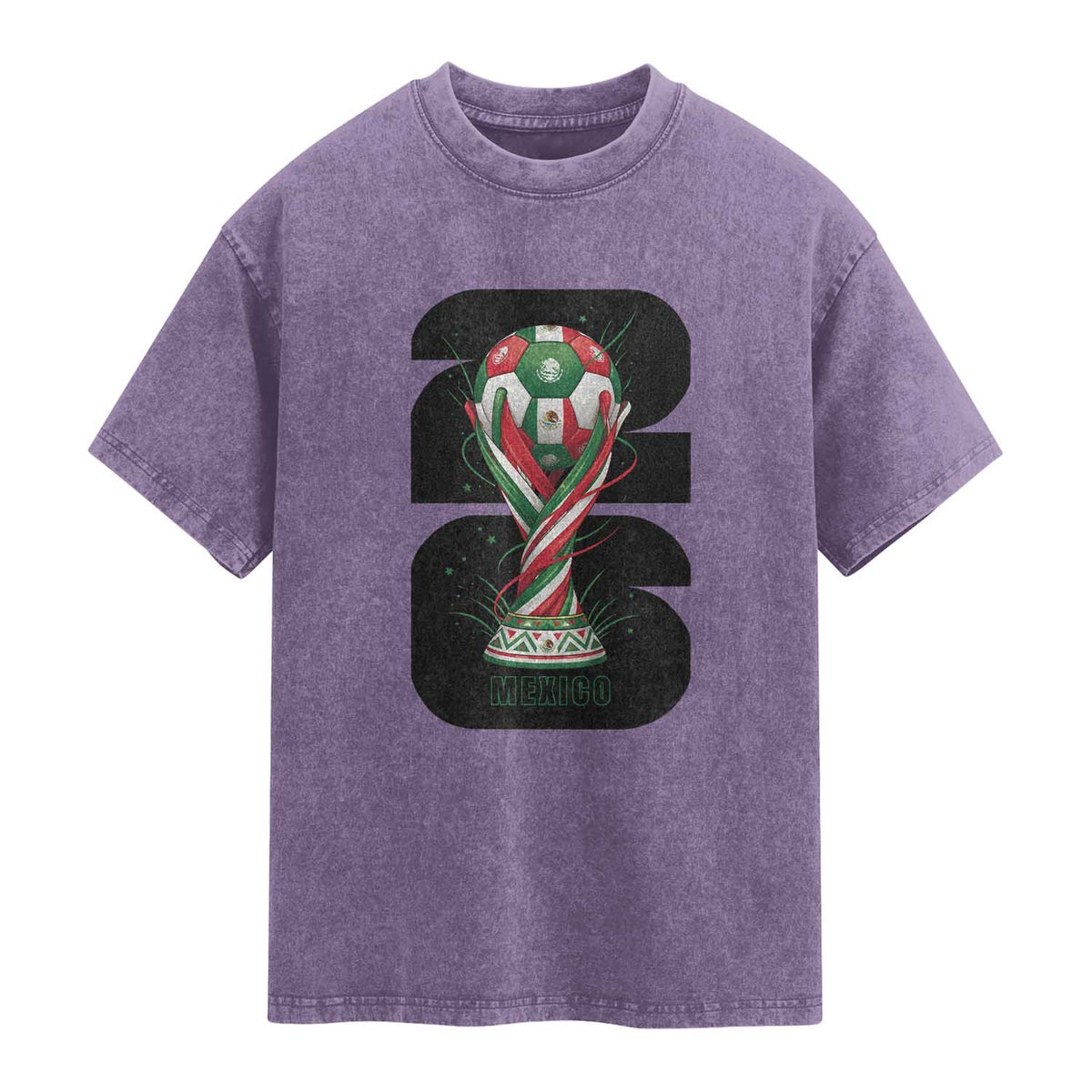 Proud Mexico National Soccer Lover Fan Gift Washed Cotton T-Shirt