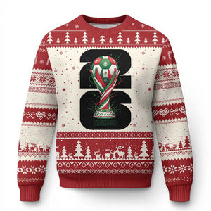 Proud Mexico National Soccer Lover Fan Gift Ugly Christmas Sweater TS12 Beige Red Print Your Wear