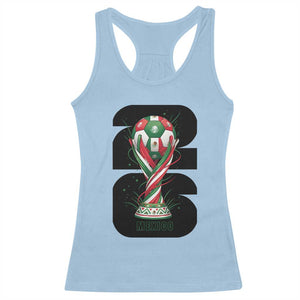 Proud Mexico National Soccer Lover Fan Gift Racerback Tank Top TS12 Light Blue Print Your Wear