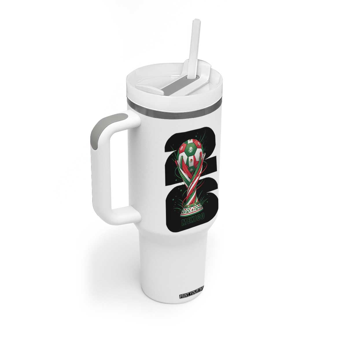 Proud Mexico National Soccer Lover Fan Gift Tumbler With Handle TS12 Print Your Wear