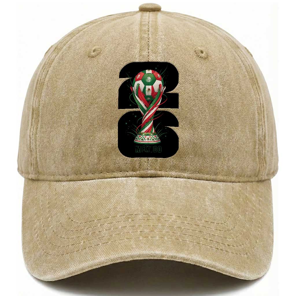 Proud Mexico National Soccer Lover Fan Gift Washed Cotton Baseball Cap TS12 Print Your Wear