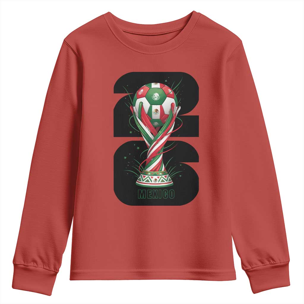 Proud Mexico National Soccer Lover Fan Gift Youth Sweatshirt TS12 Red Print Your Wear