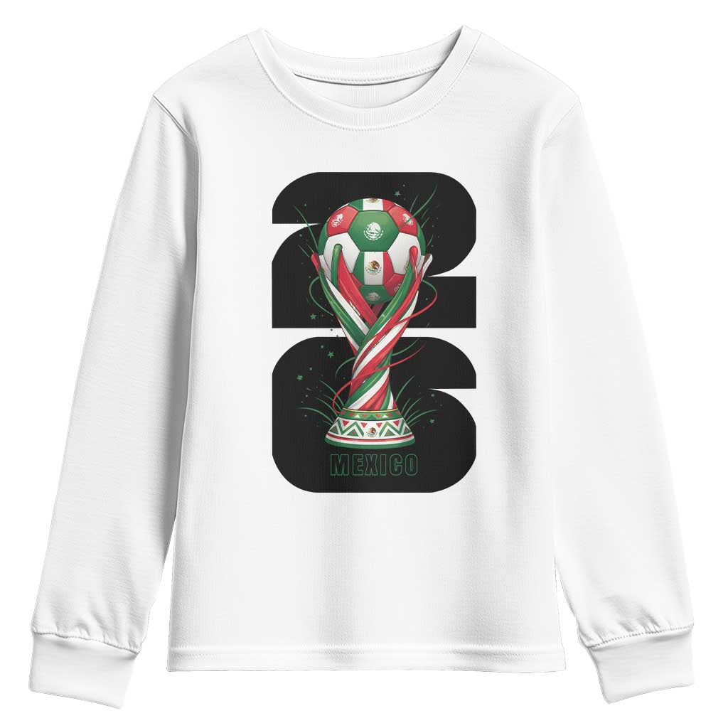 Proud Mexico National Soccer Lover Fan Gift Youth Sweatshirt TS12 White Print Your Wear