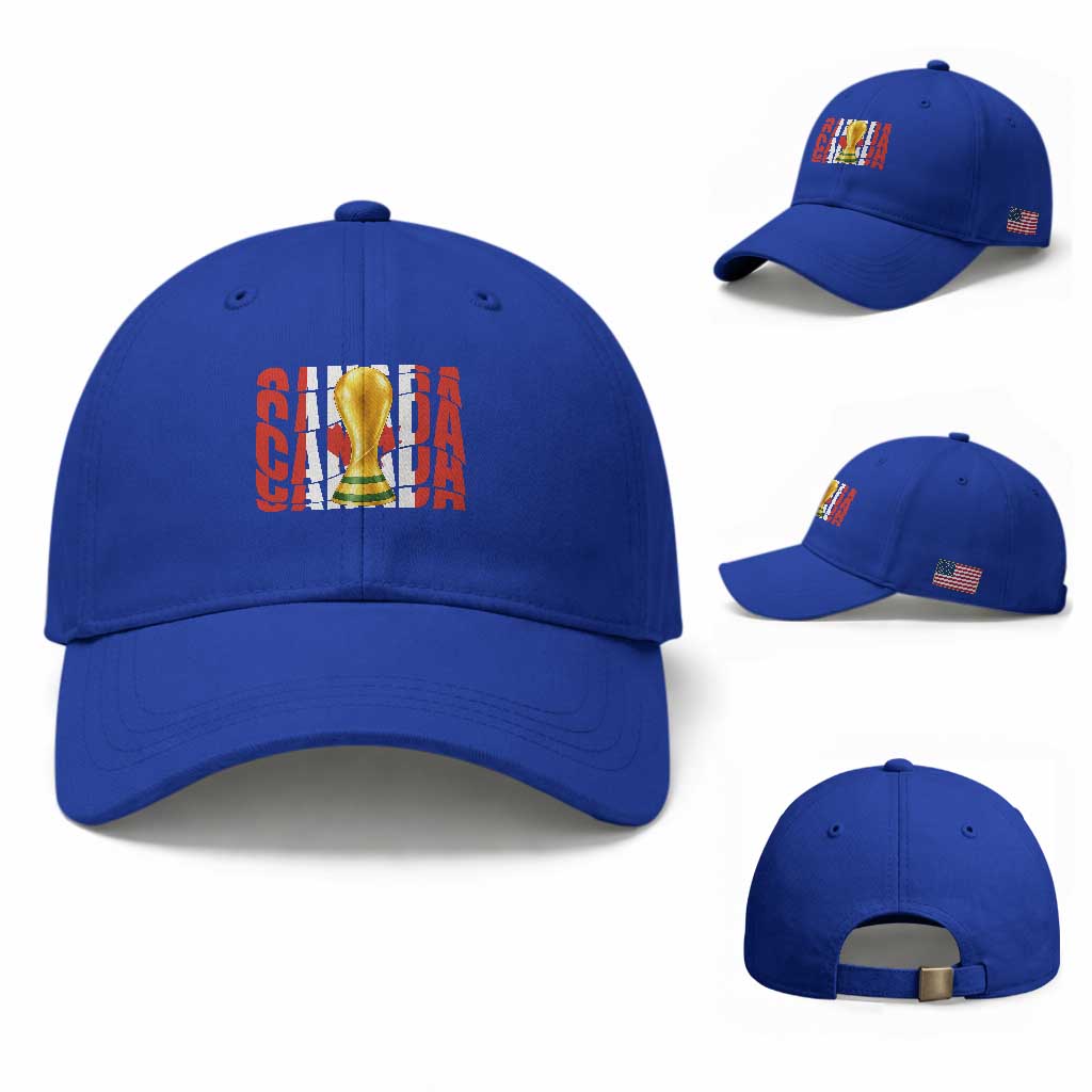 Proud Canada National Soccer Lover Fan Gift Baseball Cap TS12 Baseball Cap Universal Fit Royal Blue Print Your Wear
