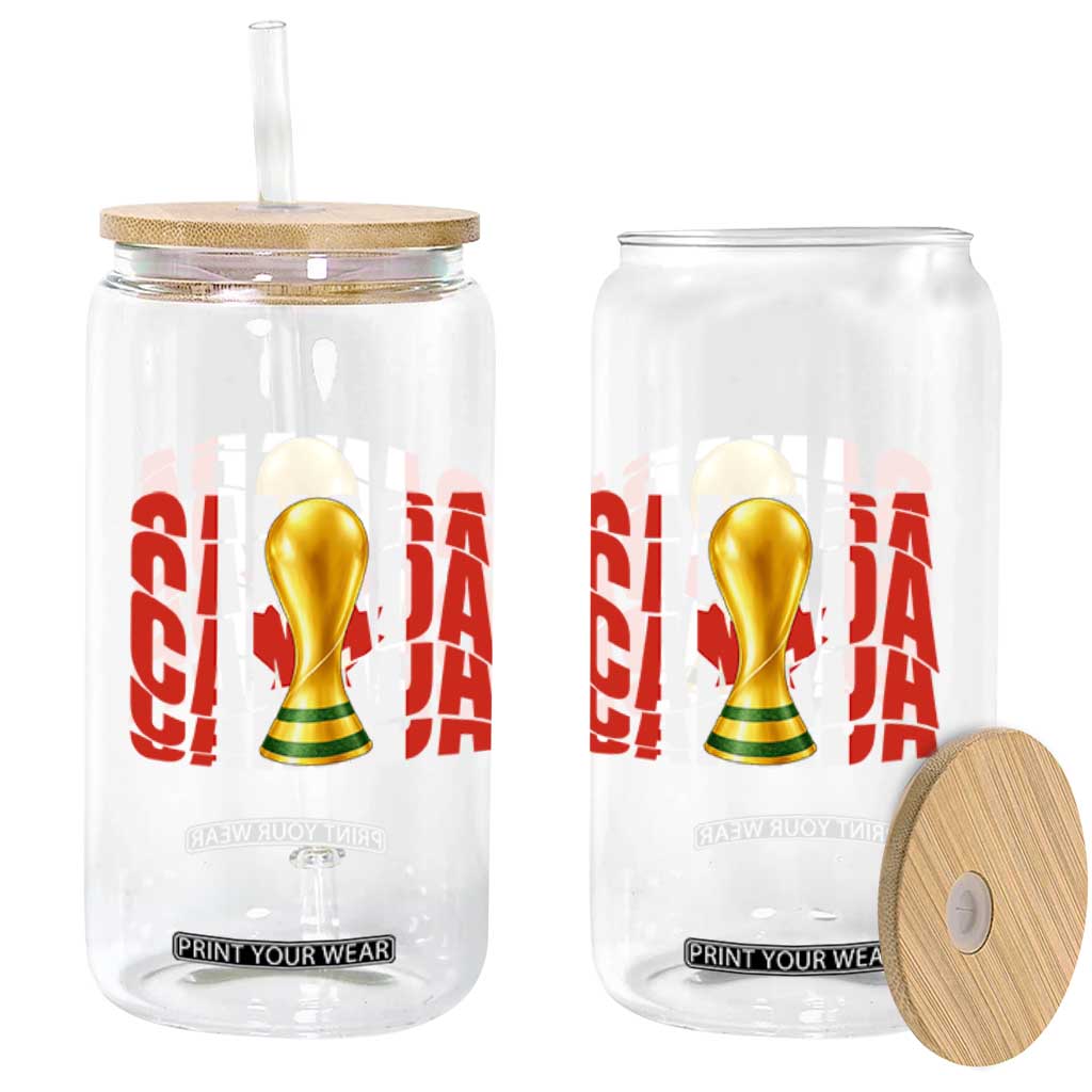 Proud Canada National Soccer Lover Fan Gift Glass Can TS12 Print Your Wear
