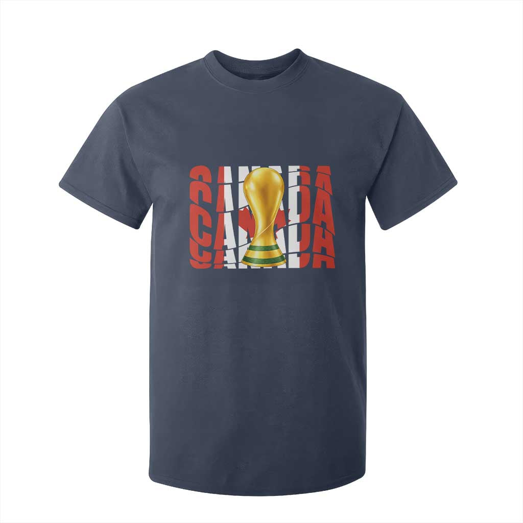 Proud Canada National Soccer Lover Fan Gift T Shirt For Kid TS12 Navy Print Your Wear