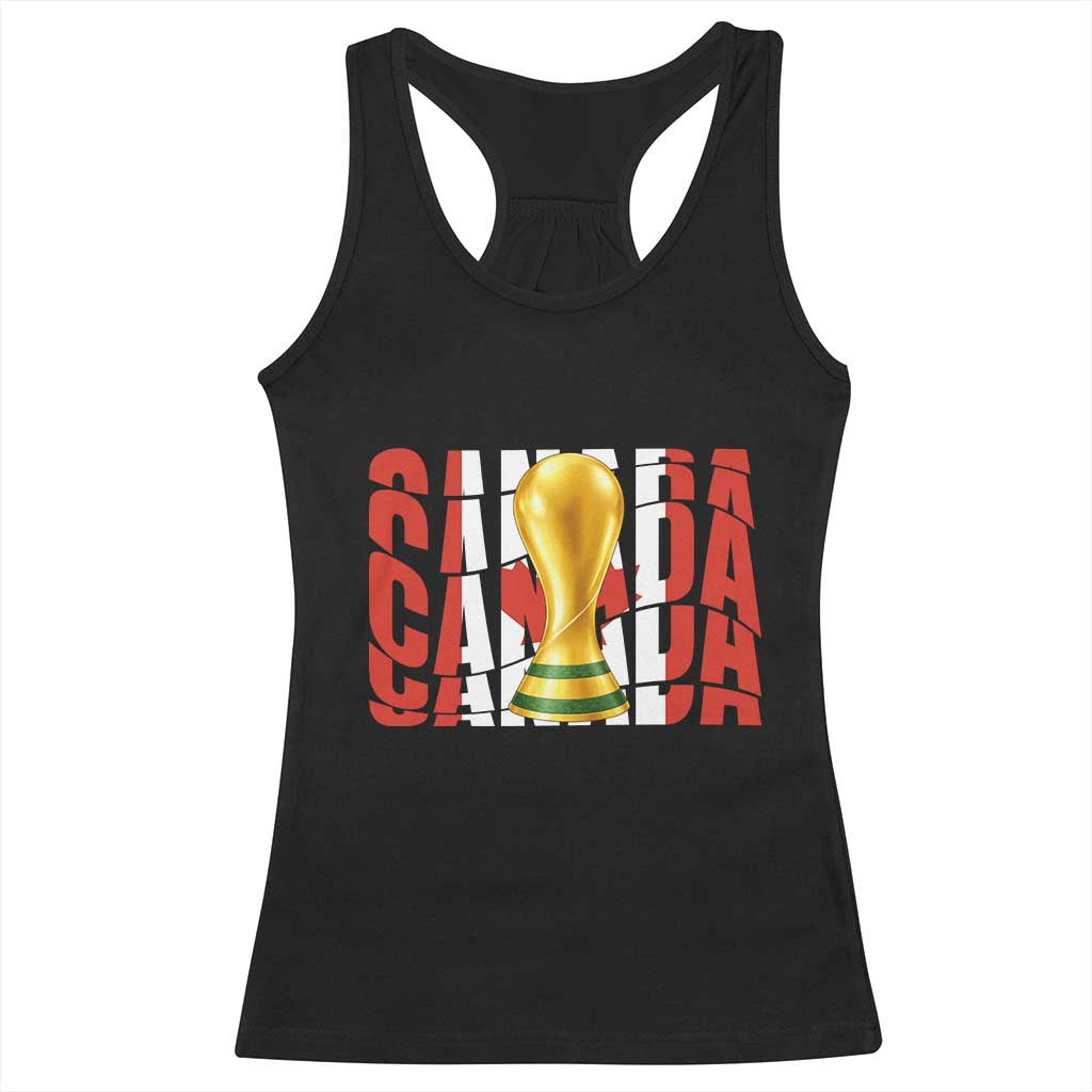 Proud Canada National Soccer Lover Fan Gift Racerback Tank Top TS12 Black Print Your Wear