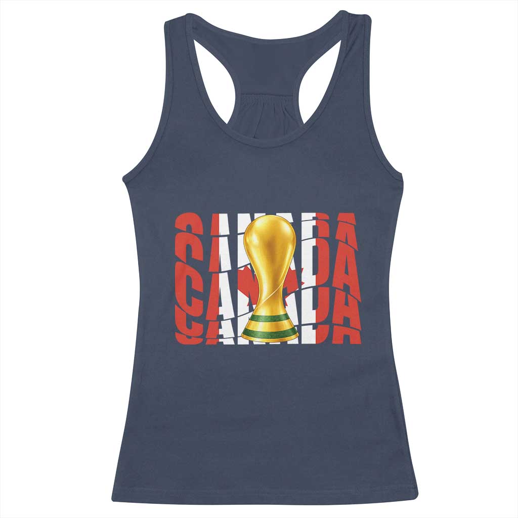 Proud Canada National Soccer Lover Fan Gift Racerback Tank Top TS12 Navy Print Your Wear