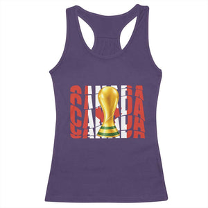 Proud Canada National Soccer Lover Fan Gift Racerback Tank Top TS12 Purple Print Your Wear