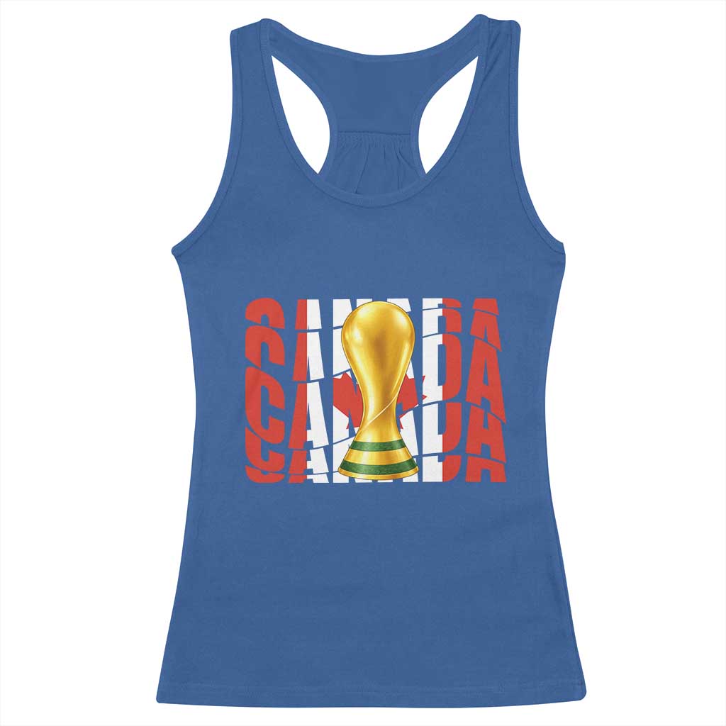 Proud Canada National Soccer Lover Fan Gift Racerback Tank Top TS12 Royal Blue Print Your Wear