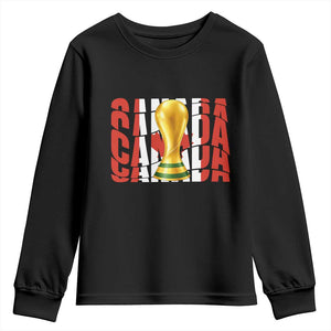 Proud Canada National Soccer Lover Fan Gift Youth Sweatshirt TS12 Black Print Your Wear